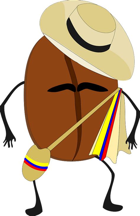 Colombian Coffee Bean Character Clipart Free Download Transparent Png