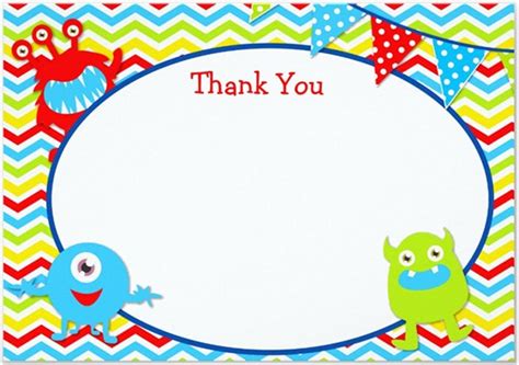 Printable Thank You Card Template For Kids Template