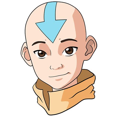 How To Draw Aang From Avatar The Last Airbender Really Easy Drawing Tutorial