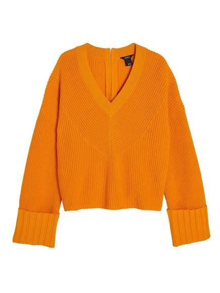 Orange Knitted Sweater With Zip £1495 Lindex