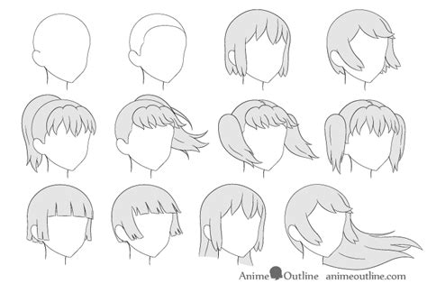 How To Draw Anime Hair In View Step By Step Animeoutline