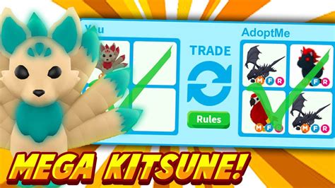 What Will People Trade For A Mega Neon Kitsune Pet Adopt Me New Pet