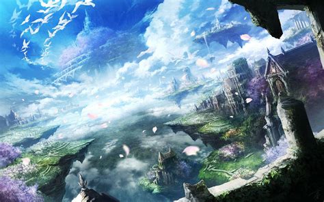 Beautiful Sky Anime Wallpapers Wallpaper Cave