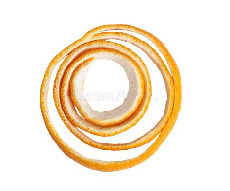 Orange Peel Spiral Twisted Isolated On A White Stock Photo Image Of