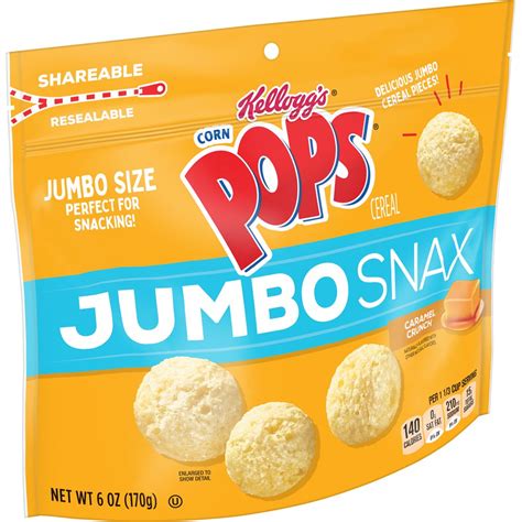 Kelloggs Corn Pops Jumbo Snax Cereal Snacks Caramel Crunch On The Go