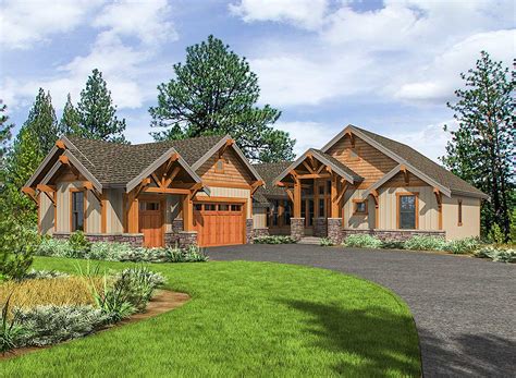 Mountain Craftsman With One Level Living 23705jd Architectural