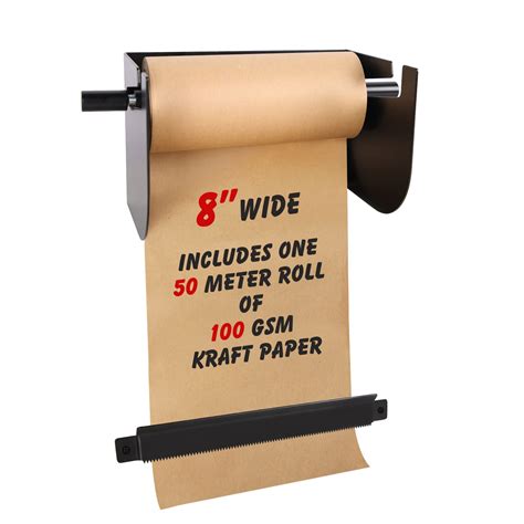 Buy Paper Roll Dispenser And Cutter Wall Mount Kraft Paper Holder