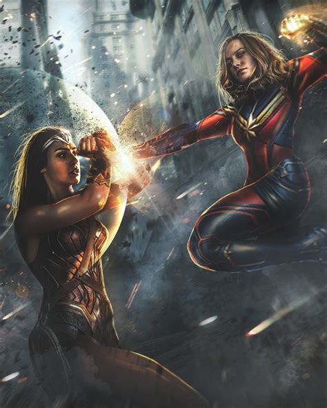 Wonder Woman Vs Captain Marvel An Art Print By Pablo Ruiz Inprnt