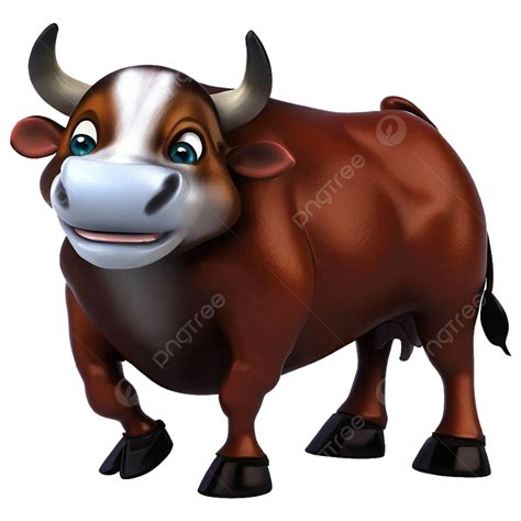 3d Bull Animal Character Bull 3d Ai Bull 3d Transparent Bull Png