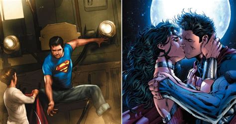 Superman And Superwoman Kissing