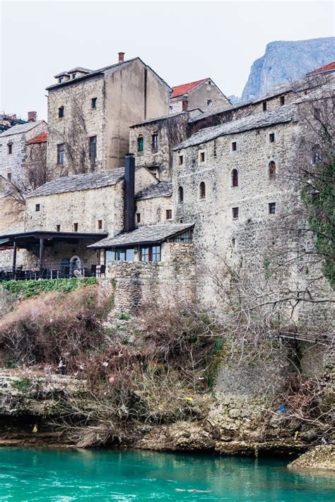 City Of Mostar On The Neretva River Bosnia Herzegovina Stock Photo