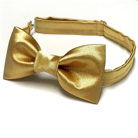 Gold Silk Bow Tie Gold Bowtie Gold Christmas Bow Tie Etsy