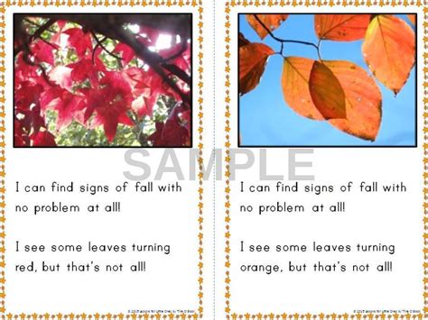 Teaching The Signs Of The Fall Autumn Season Lessons For Little Ones