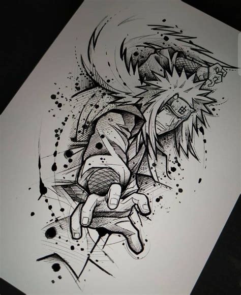 Naruto Drawings Black And White Sketch