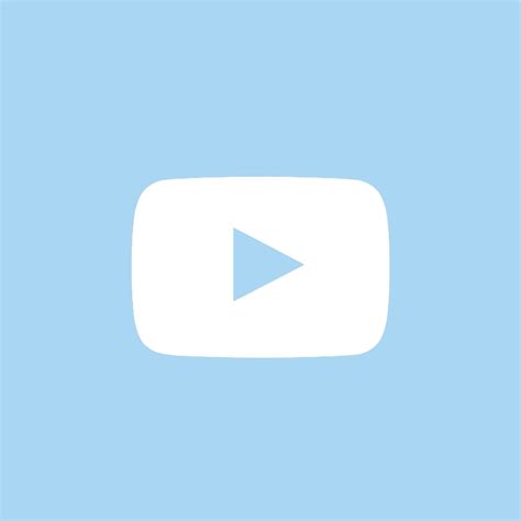 Youtube App Icon Aesthetic Light Blue Img I
