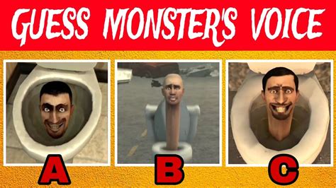 Guess The Monsters Voice 76 Skibidi Toilet Quiz Normal Skibidi Toilet Part4 Season67 Youtube