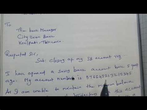 Request letter to bank to close account. Bank Account Closing Letter Format In Tamil - template resume
