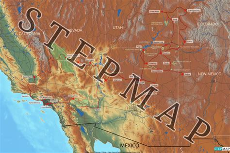 Stepmap Southwest Usa 18 Landkarte Für Usa