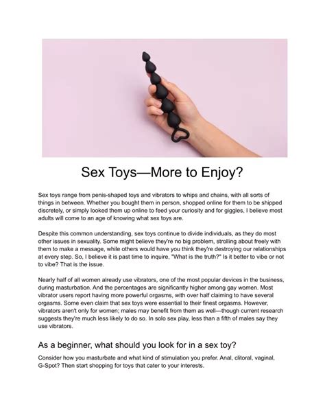Ppt Sex Toys—more To Enjoy Powerpoint Presentation Free Download Id11416202