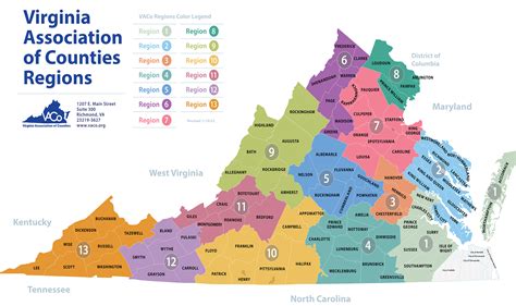 Virginia Association Of Counties Regions Virginia Association Of Counties
