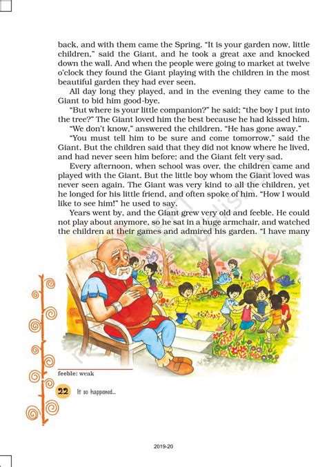 The Selfish Giant Ncert Book Of Class 8 English It So Happened