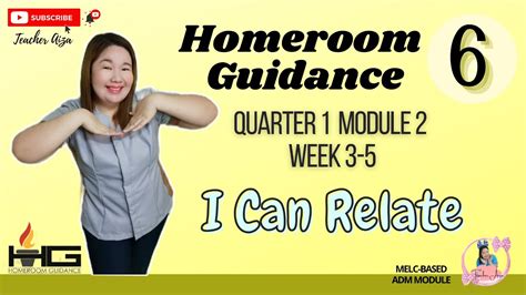Homeroom Guidance Quarter Module Week I Can Relate YouTube