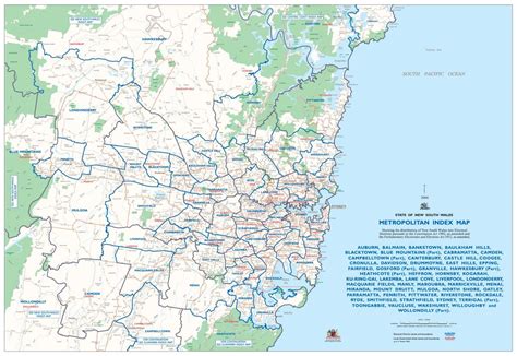 Sydney área Metropolitana Do Mapa Mapa De Sydney E Região