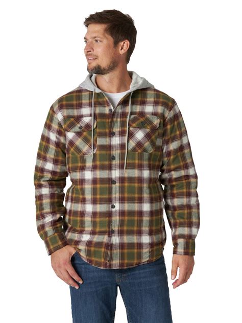 Wrangler Authentics Mens Long Sleeve Quilted Lined