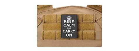 3d Keep Calm And Carry On Pvc Morale Patch Color White Patch 3dkcco