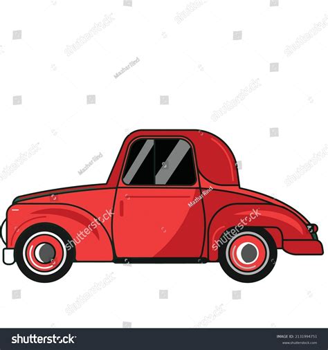 Old Classic Car Vector Illustration Stock Vector Royalty Free