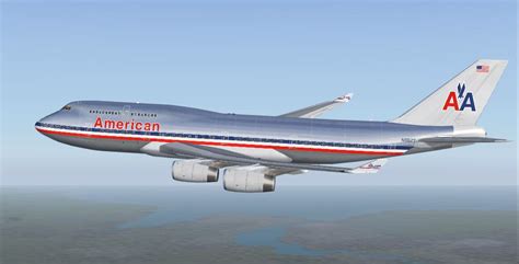 American Airlines Livery For Default 747 400 Repaint