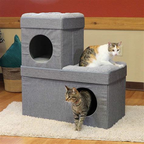 Kitty City Stackable Cat Condo Offers Modular Functionality Cardboard