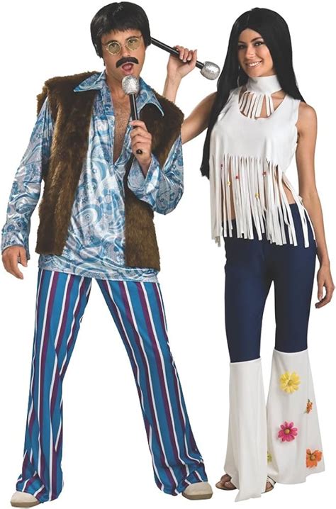 Amazon Sonny And Cher Couples Costume Set Clothing Shoes Jewelry