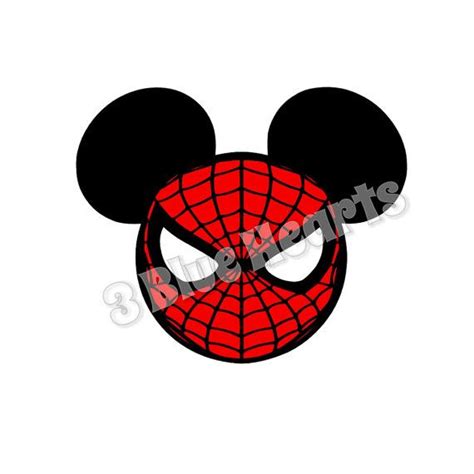Spiderman Mickey Head, Spiderman SVG dxf pdf Studio, Disney SVG dxf pdf