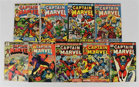 Lot Detail Captain Marvel Comic Book Collection 18