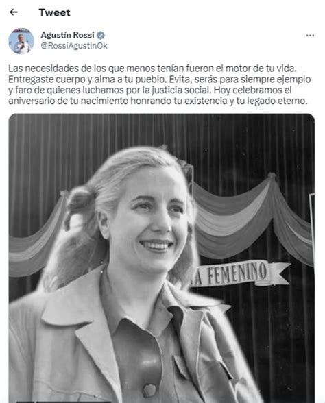 Eva Perón Así La Recordaron Dirigentes Del Frente De Todos En El Aniversario De Su Nacimiento