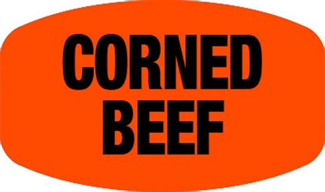 Corned Beef Adhesive Label