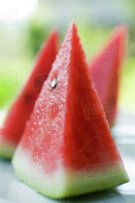 Watermelon Wedges Stock Photo Dissolve