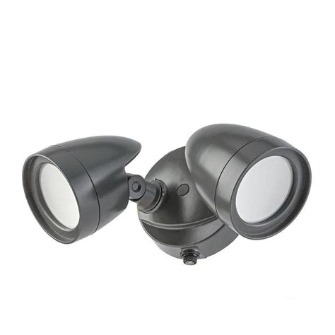 Defiant 2 Head Bronze Outdoor Led Dusk To Dawn Security Light 51401141