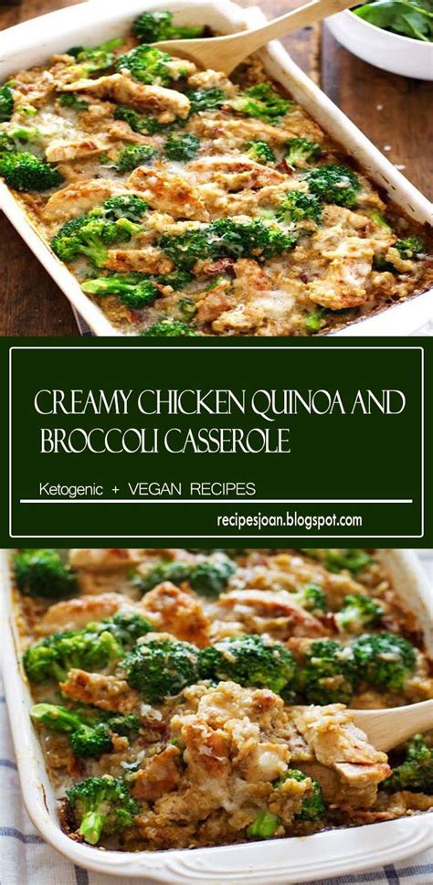 Creamy chicken quinoa and broccoli casserole. Creamy Chicken Quinoa and Broccoli Casserole | Chicken ...