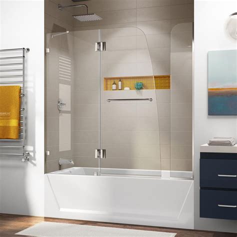 Dreamline Aqua Lux To In X In Frameless Hinged Tub Door With