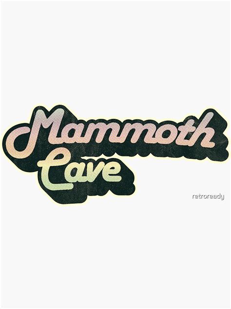 Mammoth Cave National Park Retro Streamline Sticker By Retroready