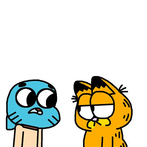 Garfield Meets Gumball Watterson By Ultra Shounen Kai Z On Deviantart