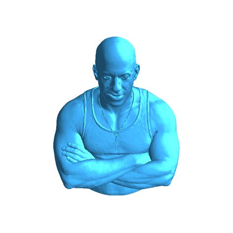 Bust Vin Diesel 3d Models Download Creality Cloud