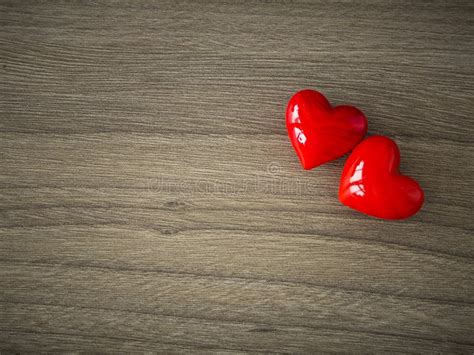 Valentines Hearts On Wooden Background Stock Image Image Of Together