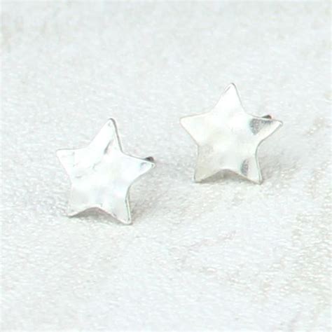 Silver Star Studs Star Earrings Stud Silver Stars Star Studs