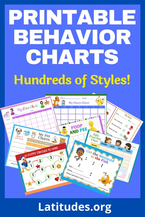 Printable Behavior Charts For Home And School Acn Latitudes Behaviour