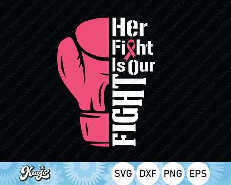 Her Fight Is Our Fight Svg Breast Cancer Awareness Svg Etsy Uk