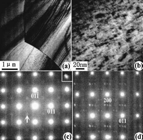 TEM Examinations Bright Field Image On Textured Grains A And In A