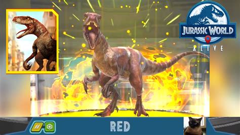 Red Atrociraptor Unlocked All New Jurassic World Alive 218 Youtube